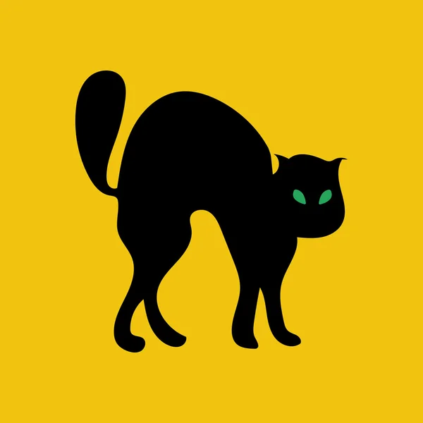 Illustrazione gatto nero — Vettoriale Stock