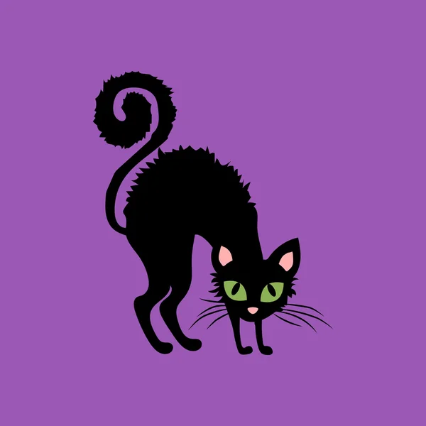 검은 고양이 그림 — 스톡 벡터