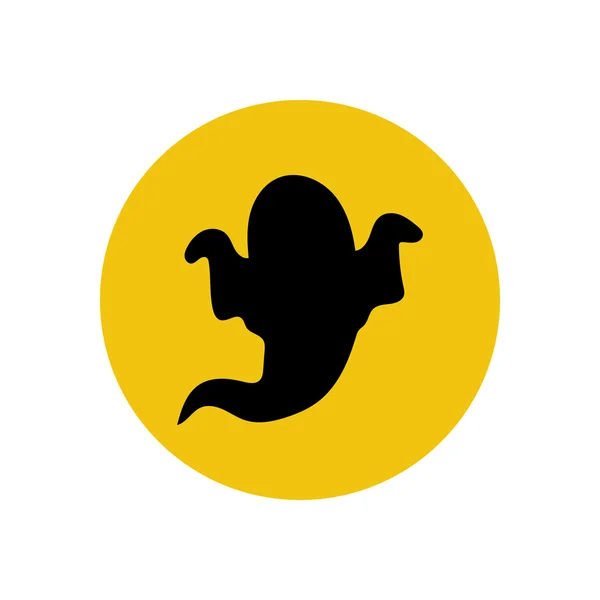 Halloween ghost silhouette — Stock Vector