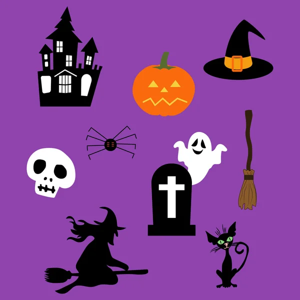 Halloween decor instellen — Stockvector