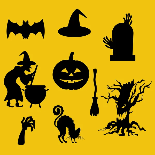 Halloween decor instellen — Stockvector