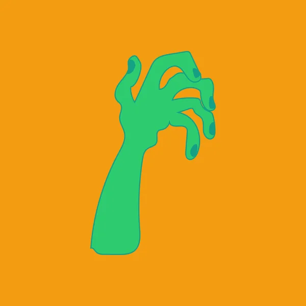 Zombie hand illustratie — Stockvector