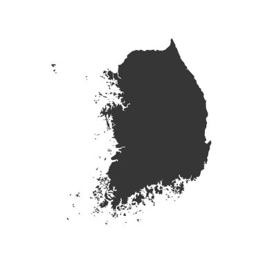 Kore Cumhuriyeti harita siluet