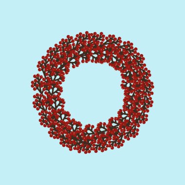 Noel çelenk illüstrasyon