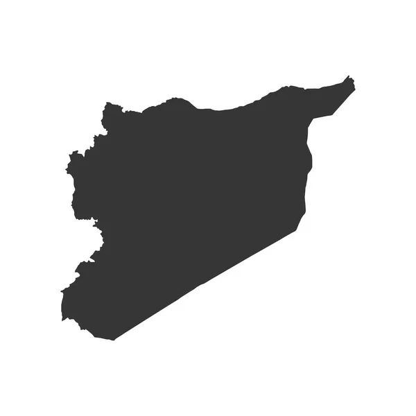 Syrská arabská republika mapa silueta — Stockový vektor