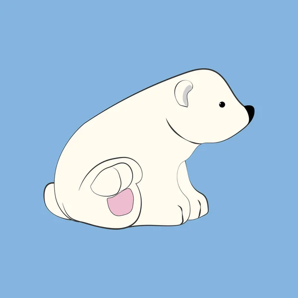 Ilustrace ledního medvěda — Stockový vektor
