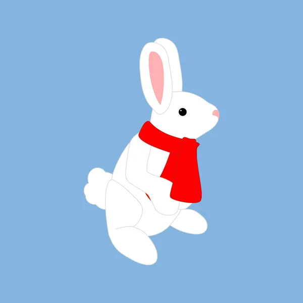 White rabbit illustration — Stock Vector