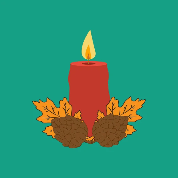 Candle illustration vektor — Stock vektor