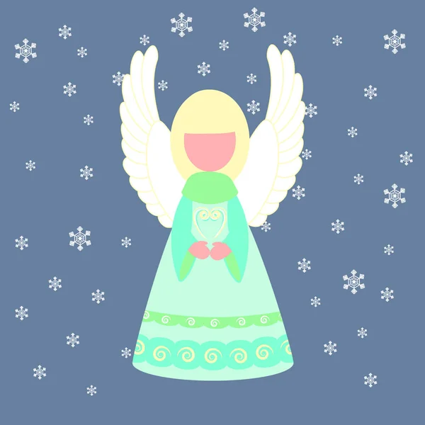 Christmas angel illustration — Stock Vector