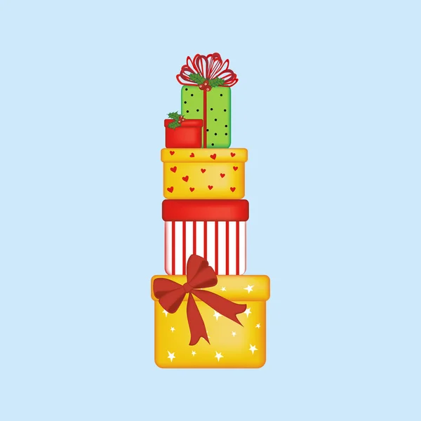 Illustration cadeaux de Noël — Image vectorielle