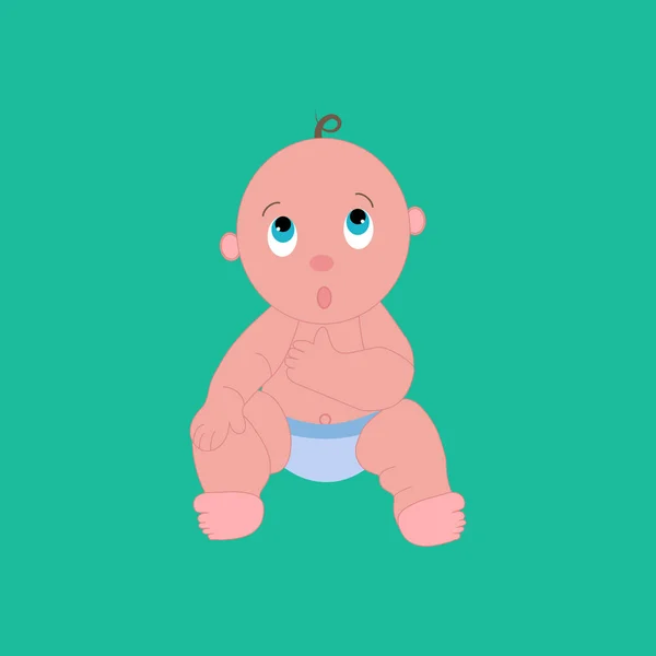 Baby pojke illustration — Stock vektor