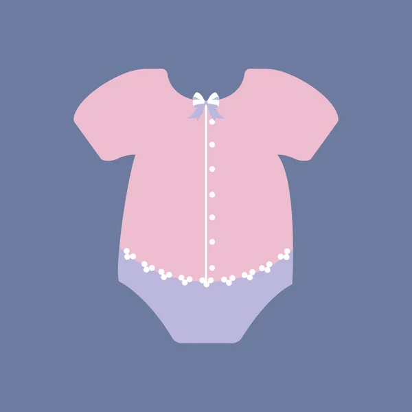 Baby flicka bodysuit — Stock vektor