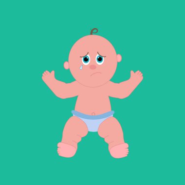 ilustração de bebê a chorar