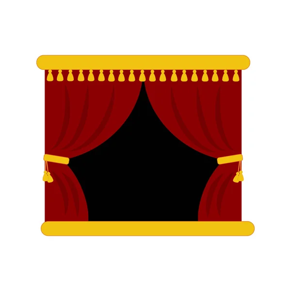 Theater podiumgordijnen — Stockvector