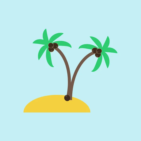 Desert island illustration — Stock Vector