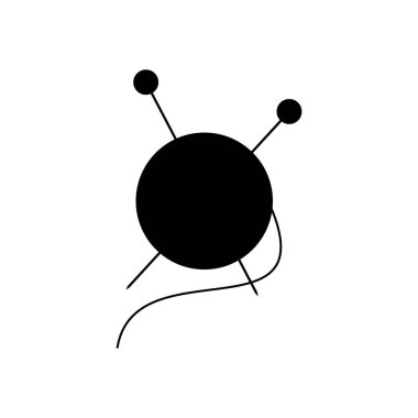 Top ve iğneler siluet