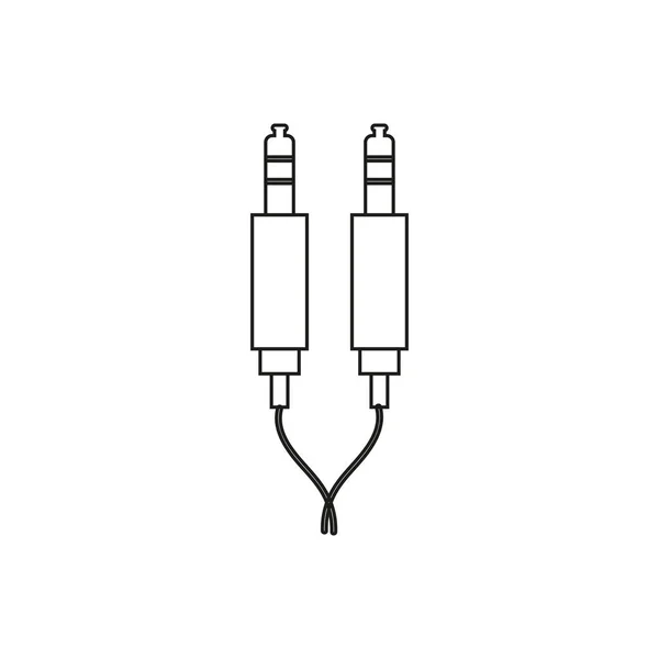 Aux cable illustration — Stok Vektör