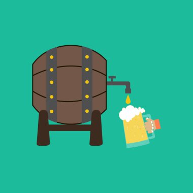 Bira varil illüstrasyon
