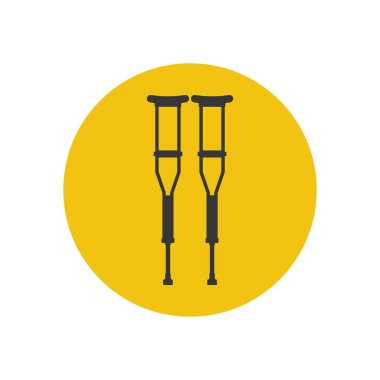 Koltuk değneği illüstrasyon siluet