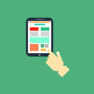 Tablet kullanımı illüstrasyon