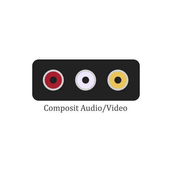 Композитное аудио видео — стоковый вектор