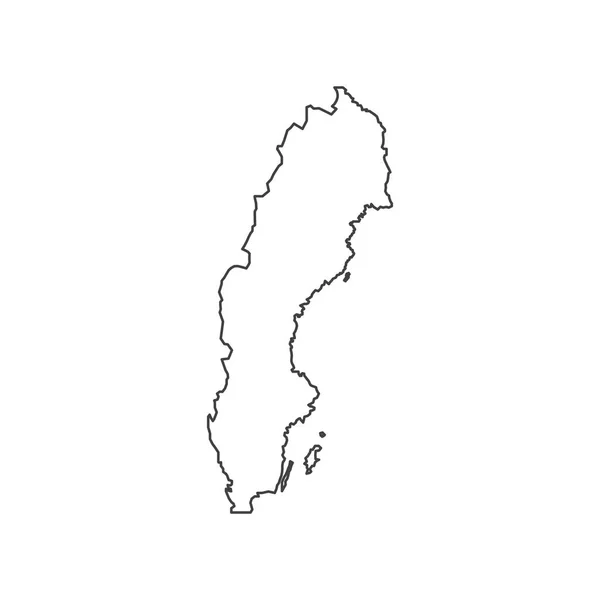 Svéd térkép ikon — Stock Vector