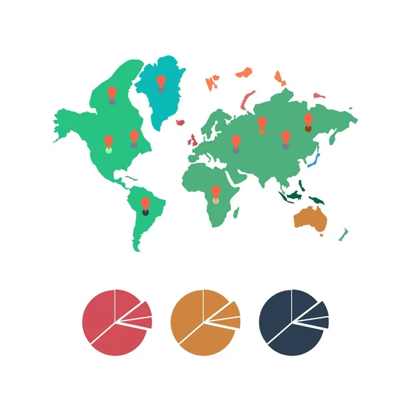 Ilustração infográfica mundial — Vetor de Stock