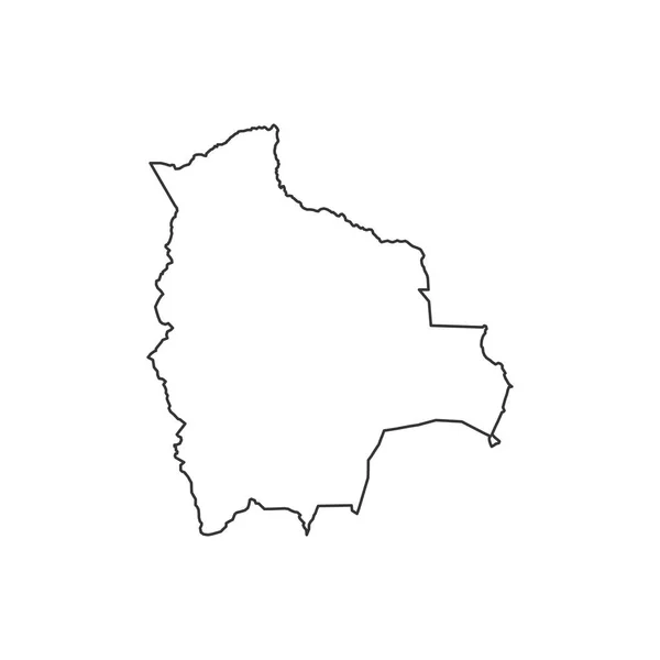ボリビアの地図シルエット — ストックベクタ