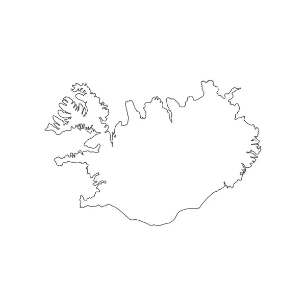 República de Islandia mapa — Archivo Imágenes Vectoriales