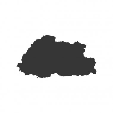 Bhutan Haritası siluet