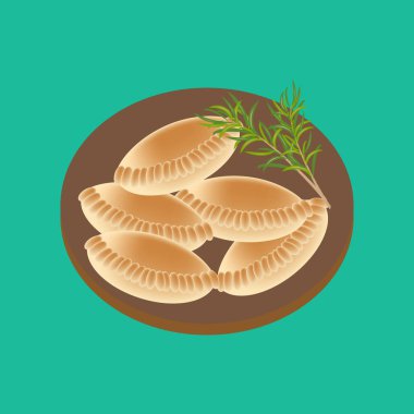 Empanadas gıda illüstrasyon
