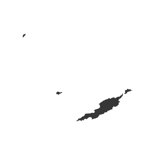 Anguilla map silhouette — Stock Vector