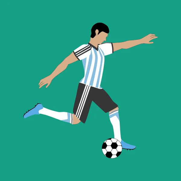 Argentina jogador de futebol —  Vetores de Stock