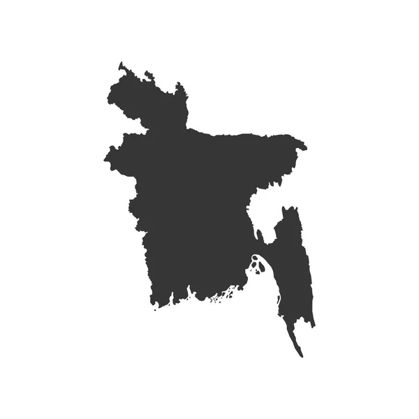 Bangladesh mapa silhueta — Vetor de Stock