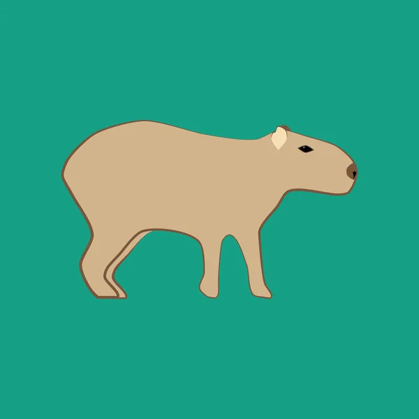 Wasserschwein-Tier-Illustration — Stockvektor