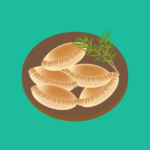 Empanadas voedsel illustratie — Stockvector