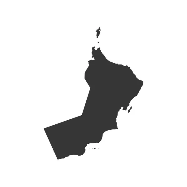 Oman carte silhouette — Image vectorielle