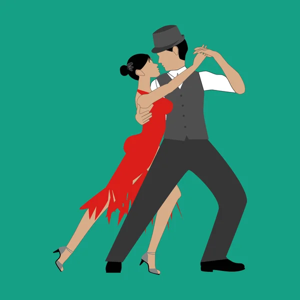 Tango dance illustration — Stock Vector