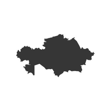 Kazakistan Haritası siluet