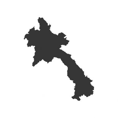 Laos Haritası siluet