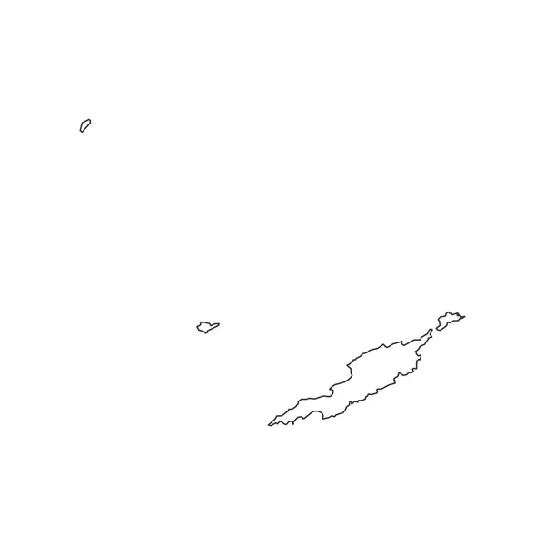 แผนที่แองกวิลลา สีลูเอท — ภาพเวกเตอร์สต็อก