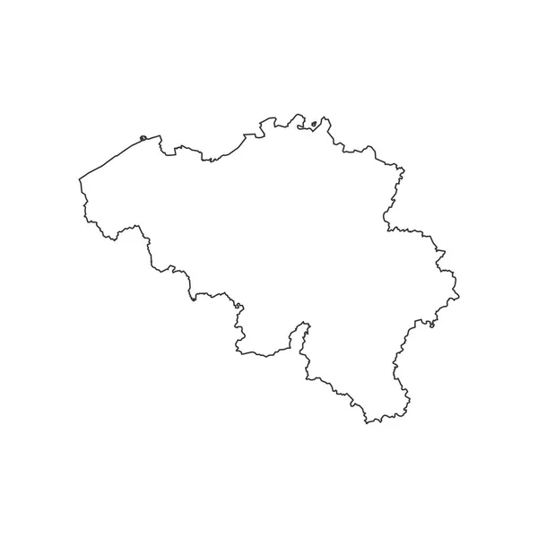 Belgio mappa silhouette — Vettoriale Stock