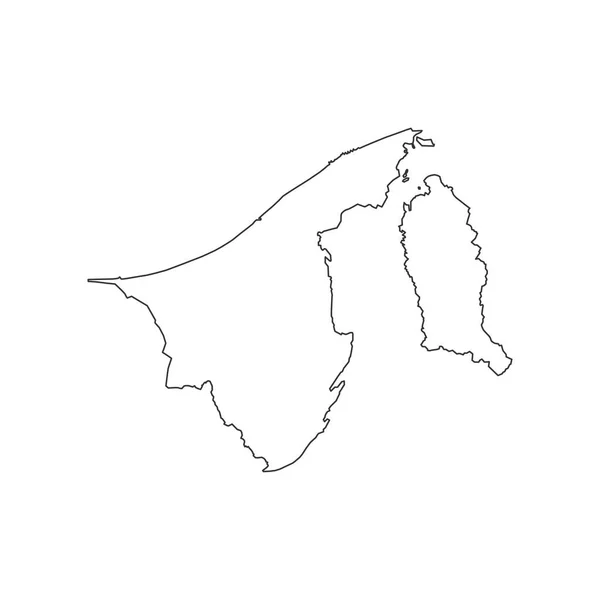 文莱地图轮廓 — 图库矢量图片