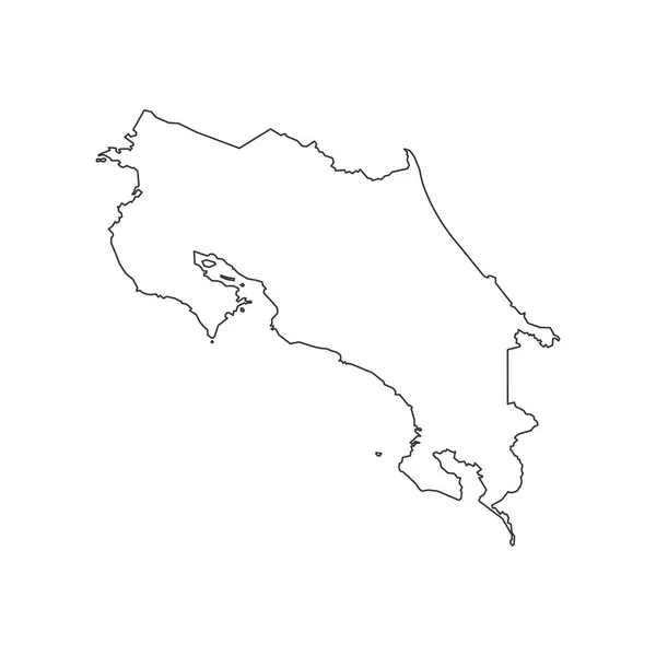 Costa Rica mapa silueta — Archivo Imágenes Vectoriales