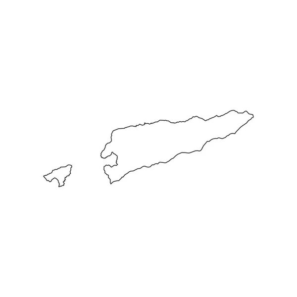 Timor Oriental Mapa — Archivo Imágenes Vectoriales