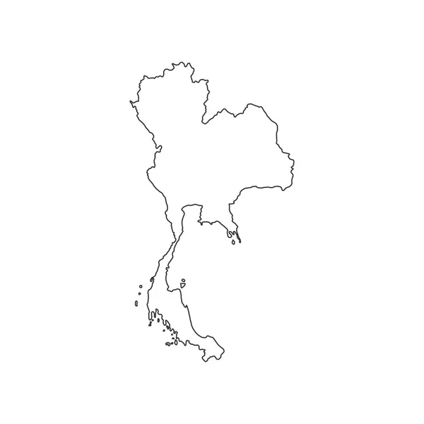 ราชอาณาจักรไทยแผนที่ — ภาพเวกเตอร์สต็อก