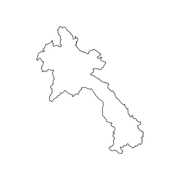 Laos carte silhouette — Image vectorielle