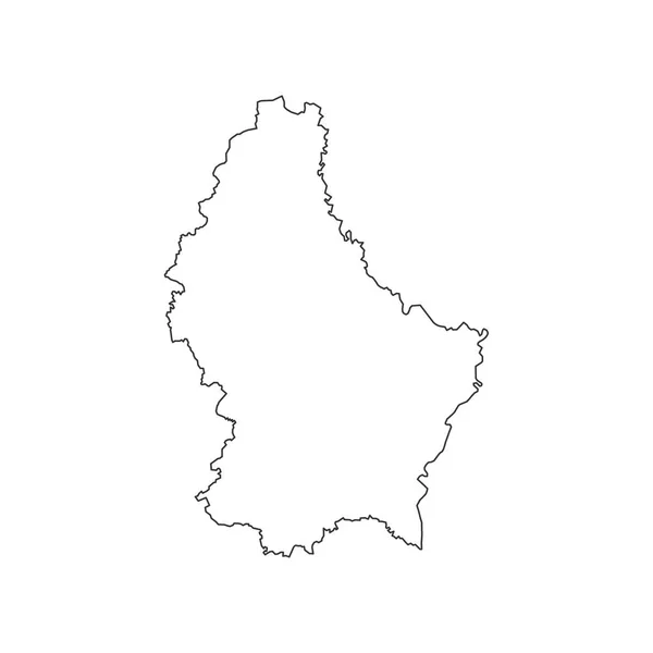 Luxembourg mapa silhueta — Vetor de Stock