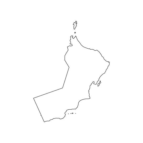 Silueta mapa Ománu — Stockový vektor