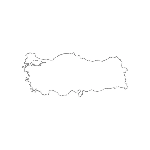 共和国的土耳其地图 — 图库矢量图片